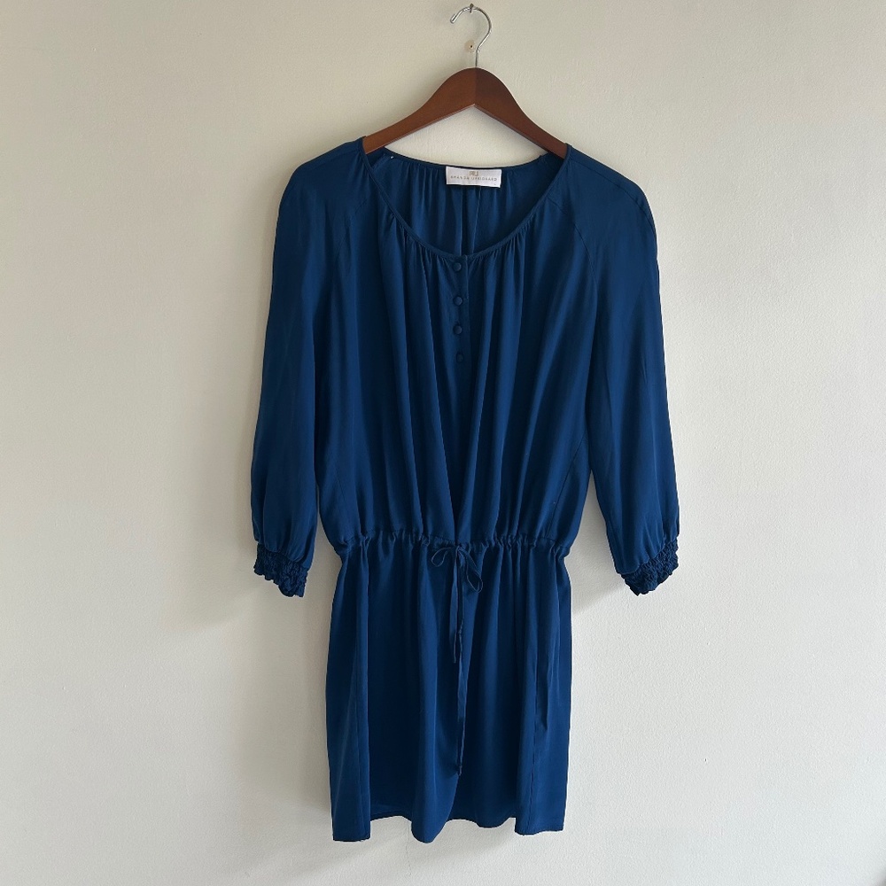 Chic Amanda Uprichard blue silk mini dress